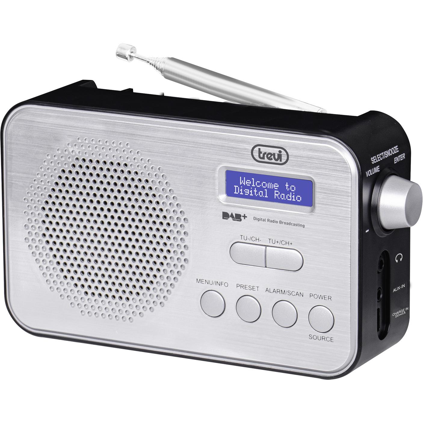 Trevi DAB 7F92 R (DAB, FM), Radio, Nero, Argento