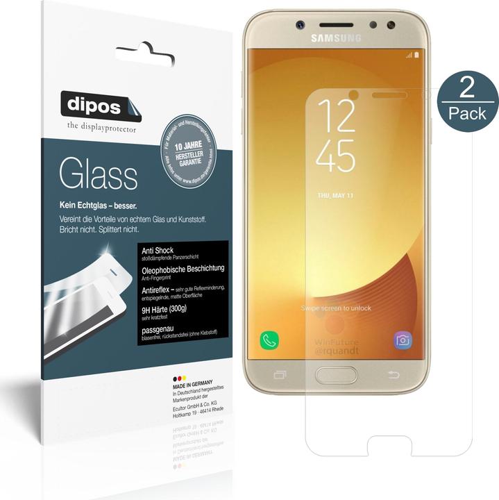 Dipos Displayschutz Anti-Shock (1 Stück, Samsung Galaxy J5 Pro (2017))