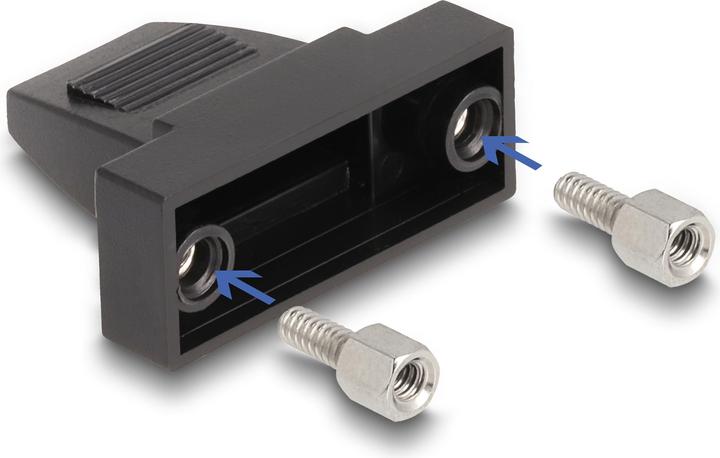 Actual product image Delock D-Sub housing for 9-pin plug / socket Plastic housing