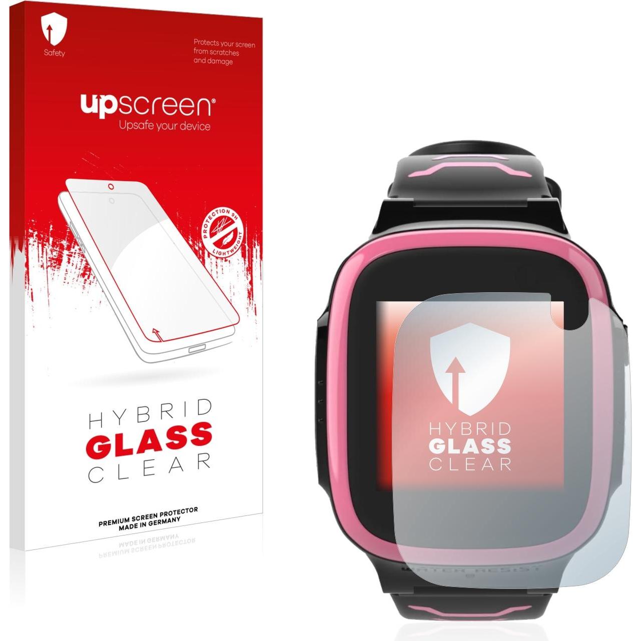 upscreen Scratch Shield Panzerglasfolie, Smartwatch Schutzfolie, Transparent