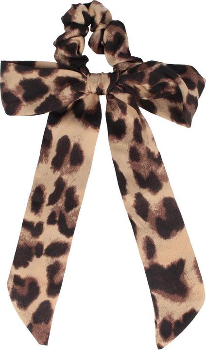 Solida Scrunchie im Leomuster mit Schleife (Haargummi)