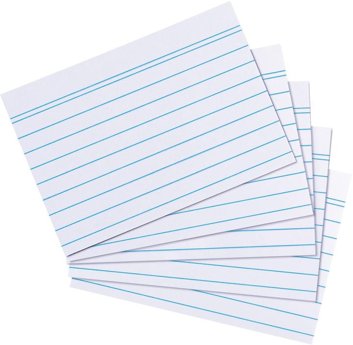 Actual product image Herlitz Index cards, DIN A8, lined, whiteá (A8, 170 g/m², 200 x)