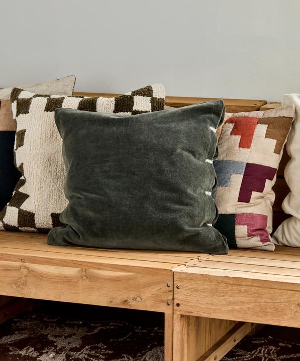 Image du produit House Doctor Cushion cover, HDVelvet, Green (50 x 50 cm)