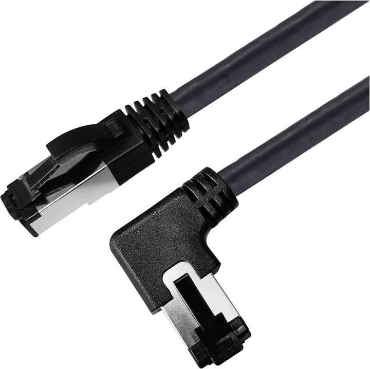 Image du produit Maxtrack TI51-3L Câble réseau RJ45, câble patch CAT 8.1 S/FTP 3 m noir 90° na (S/FTP, CAT8.1, 3 m)
