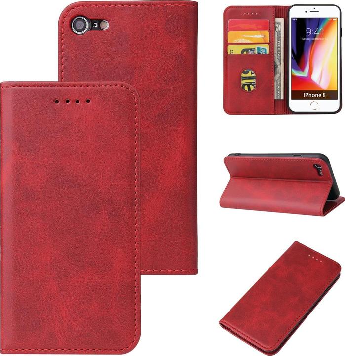Immagine prodotto Cover-Discount iPhone SE / 8 / 7 - Stand Flip Case Cover rosso (Apple iPhone SE)