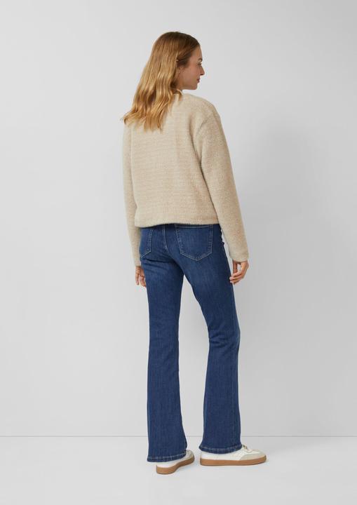 Produktbild s.Oliver Sweatshirt Jacke Cropped Sweatshirt-Jacke mit Strukturmuster (48)