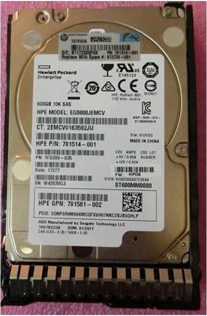 HP Hewlett-Packard 600GB SAS 12G 10K SFF SC DS (0.60 TB, 2.5")