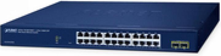 Actual product image Planet Switch Websmart 19" 24 ports Giga + 2 x SFP (24 ports)