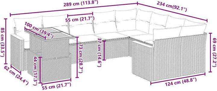 Produktbild vidaXL Garten Sofagarnitur