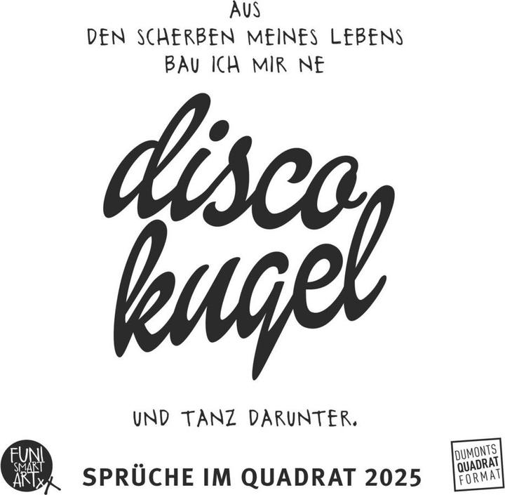 Immagine prodotto Detti in quadrato 2025 - Calendario Typo di FUNI SMART ART - Citazioni divertenti - Formato (23 x 23 cm)