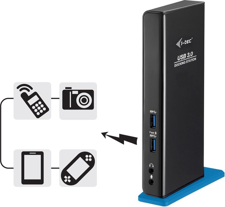 i-tec USB 3.0 Dual Full HD Dock (USB-B, 4 Ports)