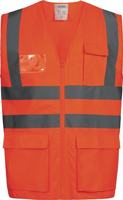 Safestyle High-visibility waistcoat EWALD size M orange EN ISO 20471 cl. EN ISO 13688