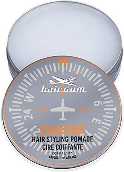 Immagine prodotto Hairgum Pomata classica per lo styling dei capelli, ultra lucida e a lunga tenuta, 100g (Pasta per capelli, 100 ml)