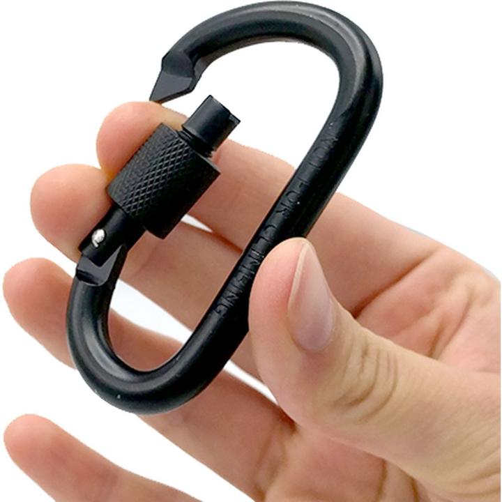 Produktbild Caruba Karabinerhacken Schwarz (3 er Set)