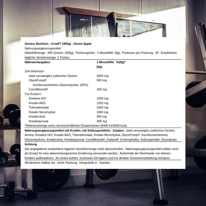 Actual product image Genius Nutrition CreaF7 (Green apple, 1 pcs., 405.41 g)