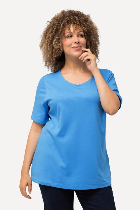 Produktbild Ulla Popken Shirt, doppellagige Vorderseite, Slim, Rundhals, Halbarm (56)