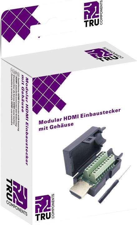 Actual product image Tru Components HDMI Panel Connector with Housing