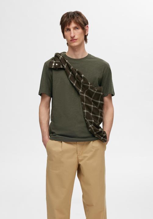 Image du produit Selected T-shirt en coton filé flamme (L)