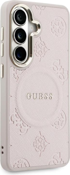Actual product image Guess - Saffiano Peony Embossed Ring MagSafe (GUHMS26MPSAMSECP) - Samsung Galaxy S26 Plus - Pink (Samsung Galaxy S26)
