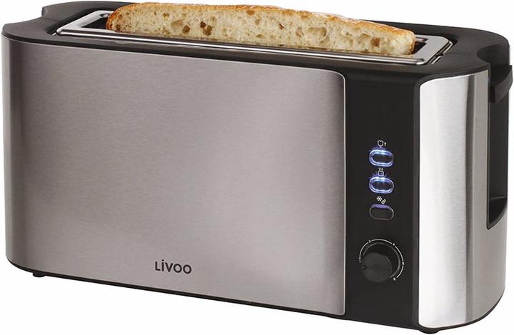 Livoo Breitschlitz-Toaster aus Edelstahl