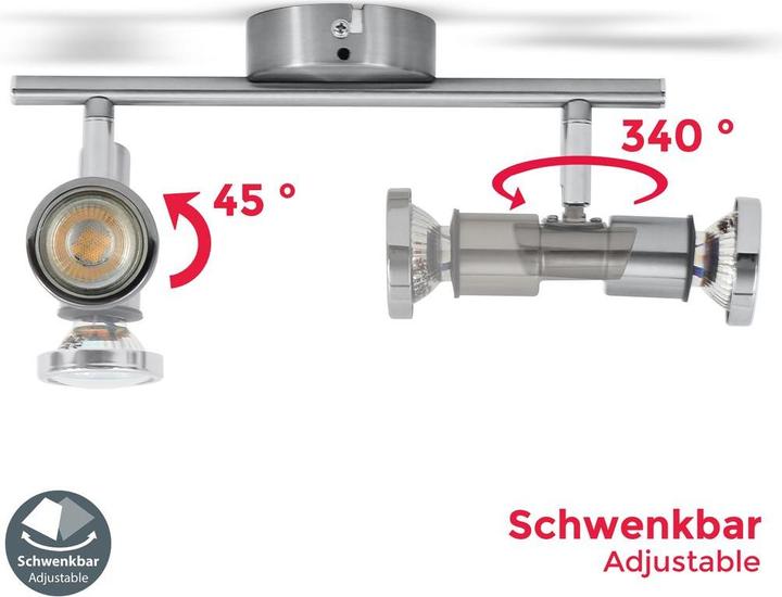 Produktbild B.K.Licht Deckenleuchten (400 lm, GU10)