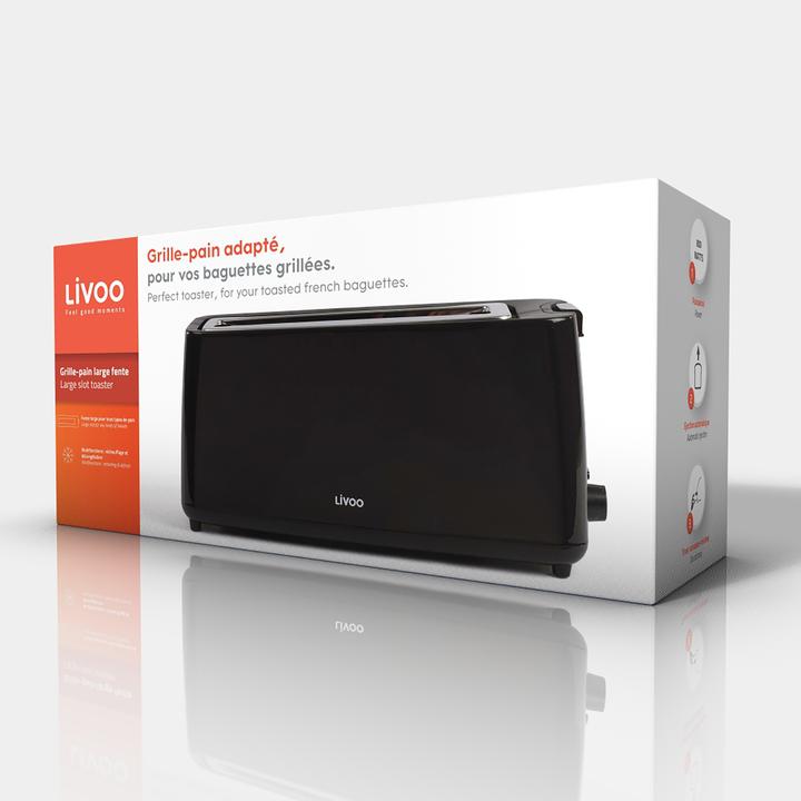 Produktbild Livoo Toaster mit breitem Brotschlitz