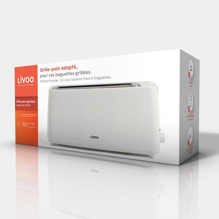 Produktbild Livoo Toaster mit breitem Brotschlitz