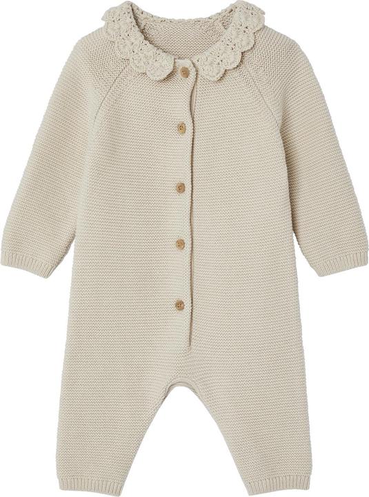 Image du produit Vertbaudet Combinaison bébé en tricot avec col en crochet (80)
