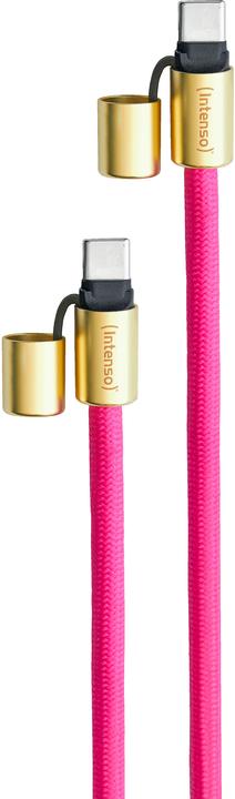 Produktbild Intenso Handykette als Lade- + Datenkabel USB-C bis 1,65m neon pink (1.65 m, USB 2.0, 60 W)