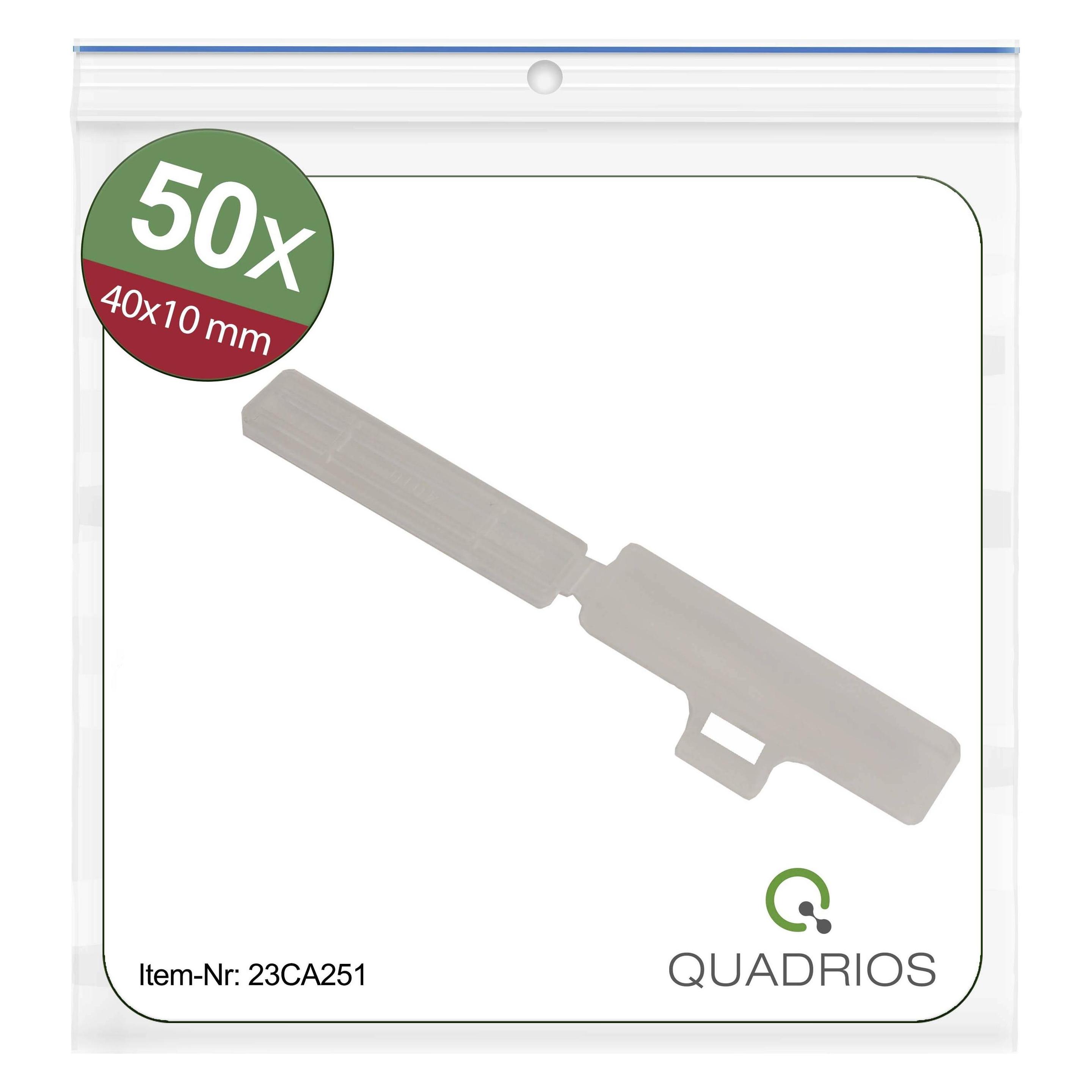 Quadrios Trasparente Accessori Per Il Collegamento Dei Cavi, 23Ca251 23Ca251 Portasegnale Tipo Di Montaggio: Fascetta Area Di Etichettatura