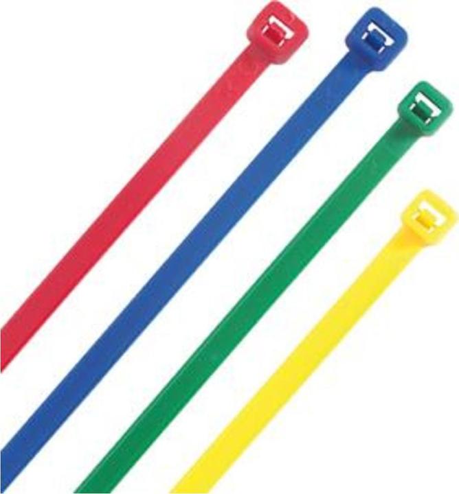 Magni Cable ties coloured assorted. 300x4.8mm.100 pcs.Heideman (Plastic cable ties, 300 mm, 100 pcs.)