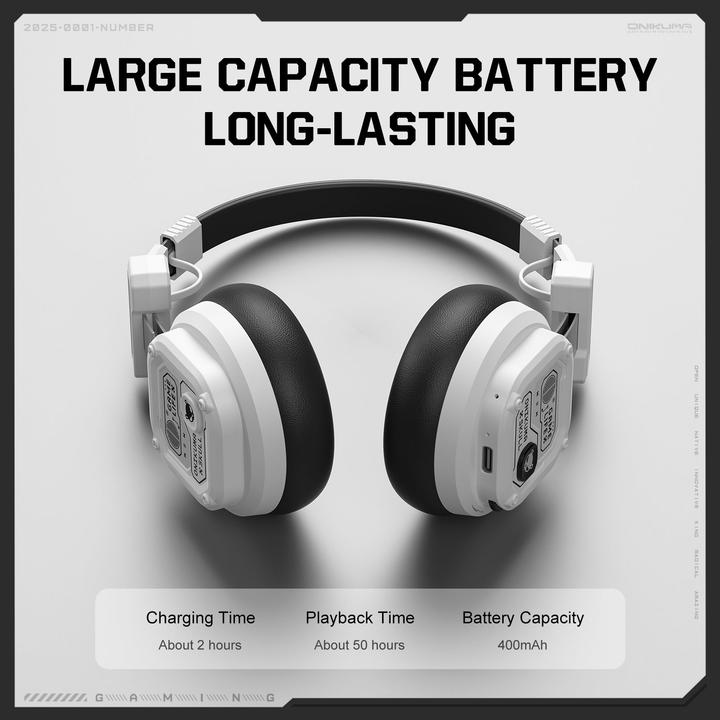 Image du produit Onikuma GT803 gaming headphones (white) (Filaire, Sans fil)