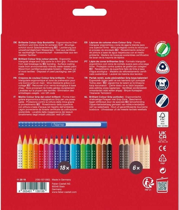 Actual product image Faber-Castell Colour Grip (Sorted, 24 x)