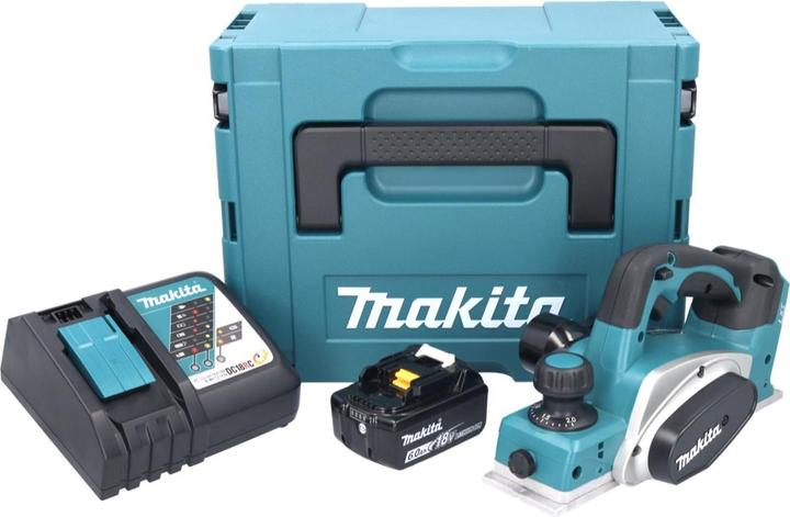 Produktbild Makita DKP 180 RG1J Akku Hobel 18 V 82 mm + 1x Akku 6,0 Ah + Ladegerät + Makpac