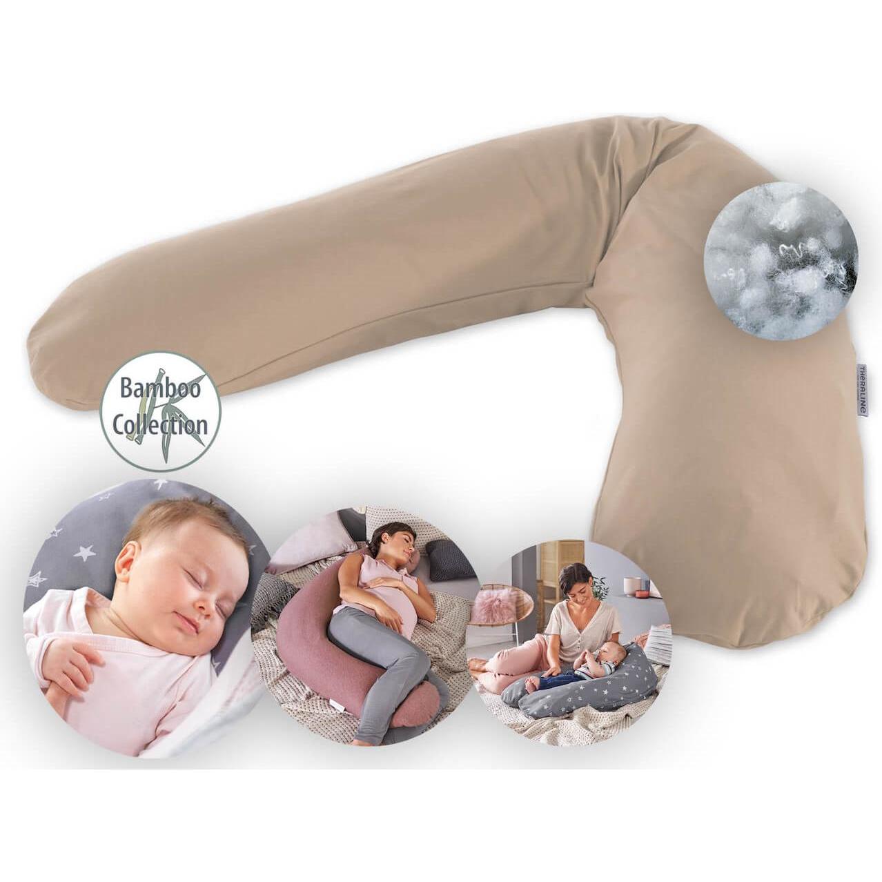 Thumbnail - Theraline, Stillkissen, Stillkissen "Das Original" mit Polyester Hohlfaser Füllung inkl. Bezug 190 cm (190 cm)