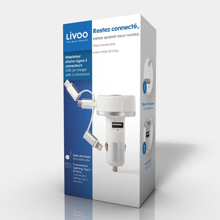 Image du produit Livoo Adaptateur allume-cigare 3 connecteurs