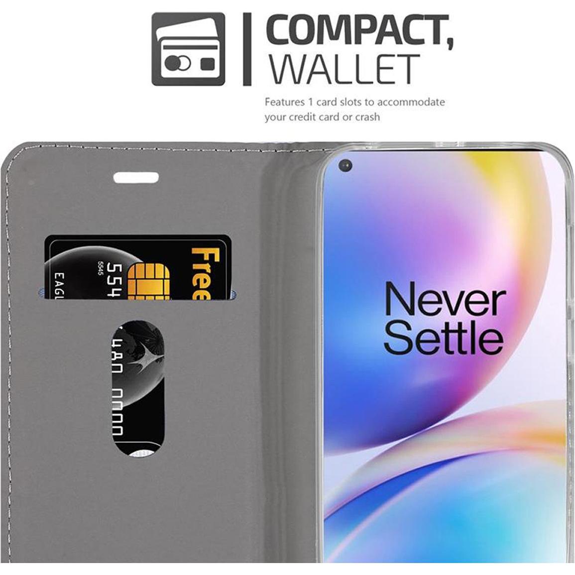 Thumbnail - Cadorabo Jeans Optik (OnePlus 8 Pro), Smartphone Hülle, Grau, Braun