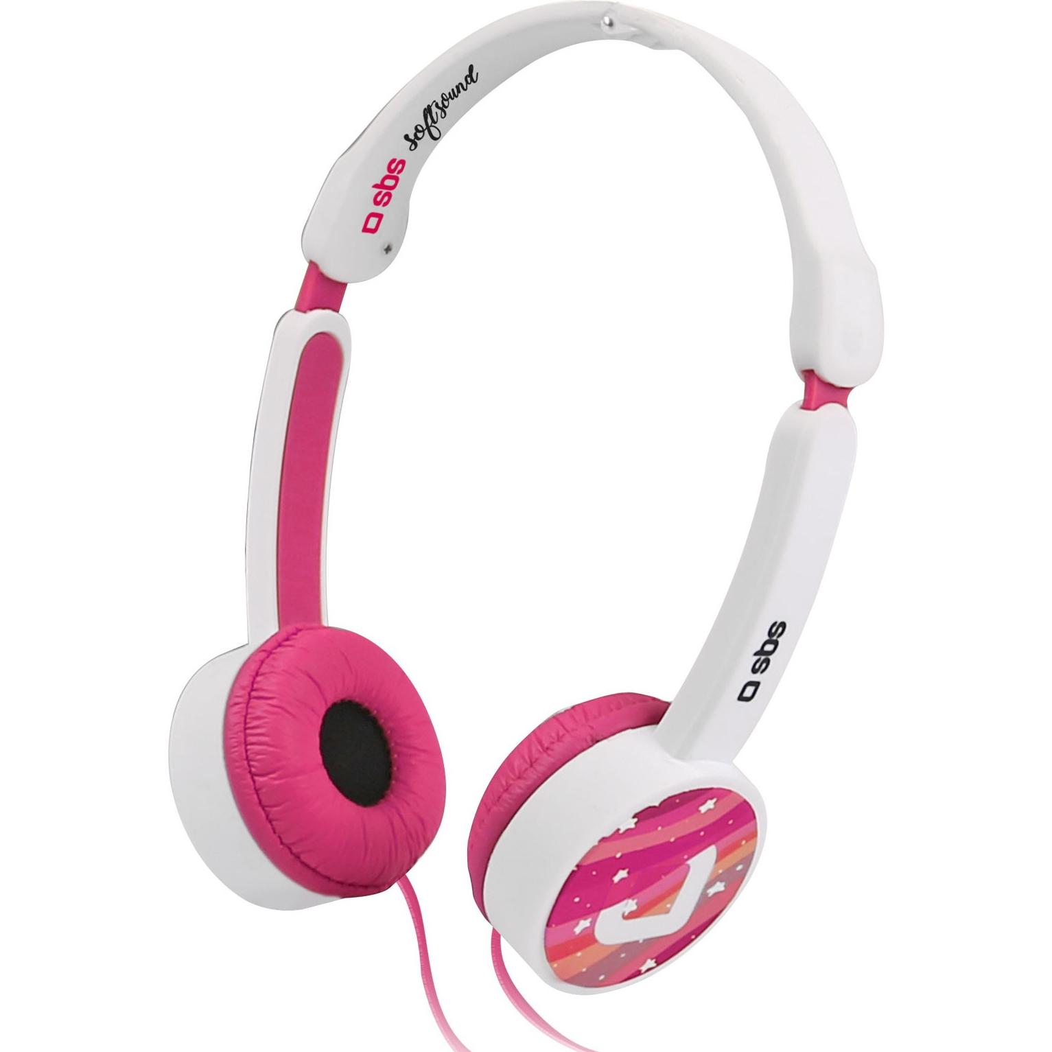 SBS Kopfhörer mit Lautstärkebegrenzung bis 85 db (Kabellos), Kopfhörer, Pink