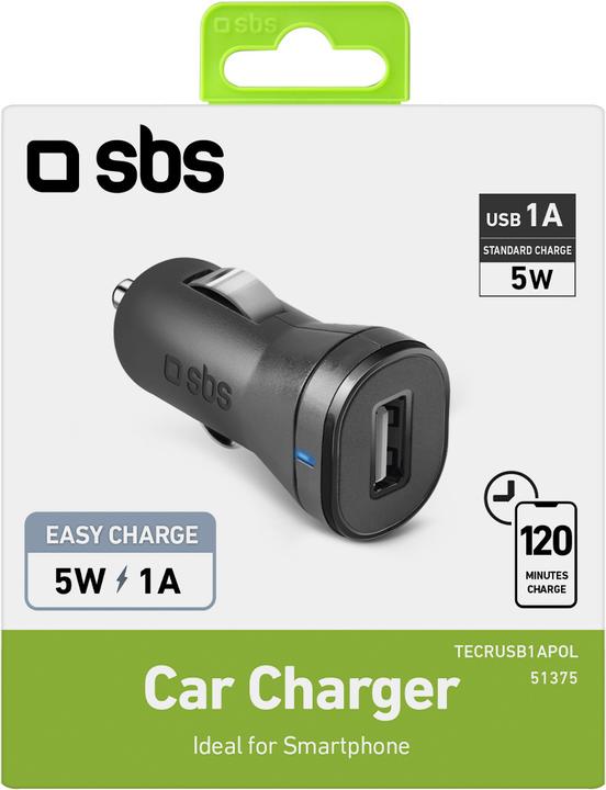 Image du produit SBS Mini chargeur de voiture 1000 mAh
