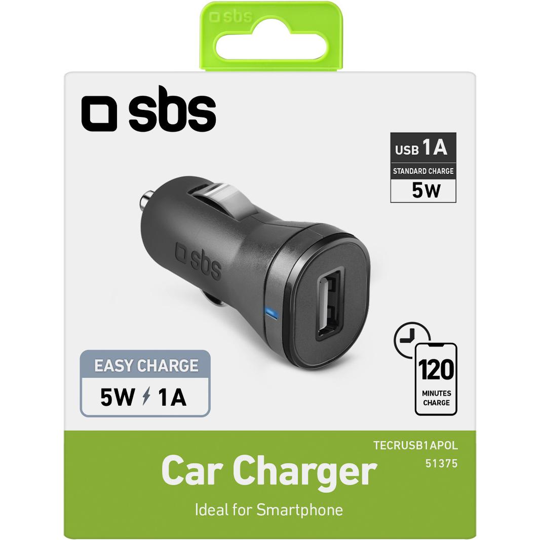 Thumbnail - SBS Mini Auto-Ladegerät mit 1000 mAh, Auto Adapter, Schwarz