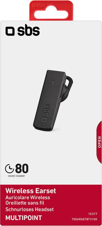 Actual product image SBS Multipoint headset with earpiece (4 h, Wireless)