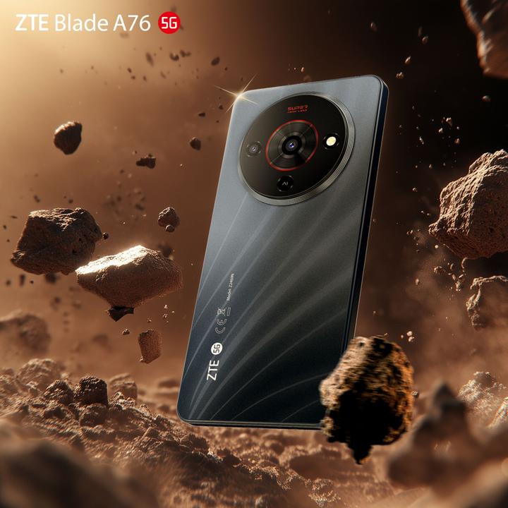 Image du produit ZTE Blade A76 (128 Go, Noir poussière d'étoiles, 6.75", Double SIM, 5G)