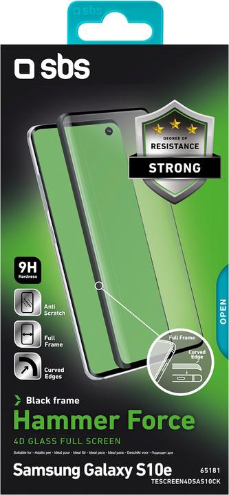 Actual product image SBS 4D Full Glass Screen Protector for Samsung Galaxy S10e (1 pcs., Samsung Galaxy S10e)