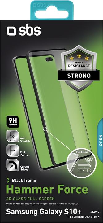 Actual product image SBS 4D Full Glass Screen Protector for Samsung Galaxy S10+ (1 pcs., Samsung Galaxy S10+)