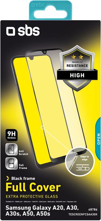 Image du produit SBS Protecteur d'écran en verre à couverture intégrale pour Samsung Galaxy A20/A30/A30s/A50/A50s (1 pièce(s), Samsung Galaxy A30, Samsung Galaxy A20, Samsung Galaxy A50, Samsung Galaxy A30s, Samsung Galaxy A50s)