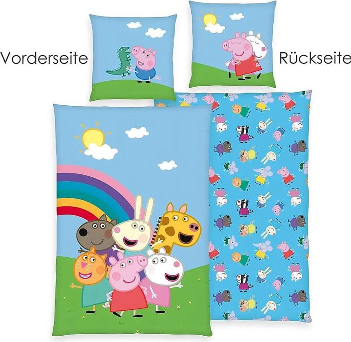 Actual product image Herding Baby Best Babybettwäsche & Bettsets Wende-Bettwäsche 135 x 200 cm - Peppa Pi