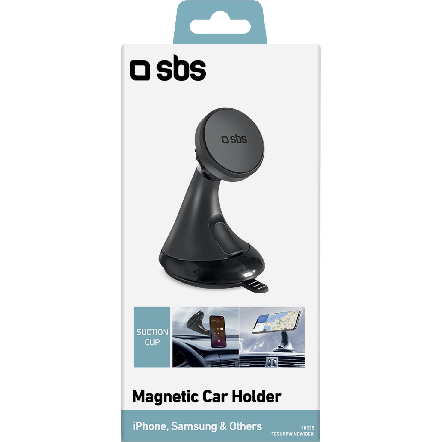 Thumbnail - SBS Magnetischer Autohalter mit Saugnapf Linie Wide, Smartphone Halterung, Schwarz