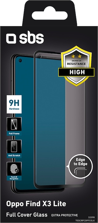 Image du produit SBS Protection d'écran en verre Full Cover pour Oppo Find X3 Lite (1 pièce(s), Oppo Find X3 Lite)
