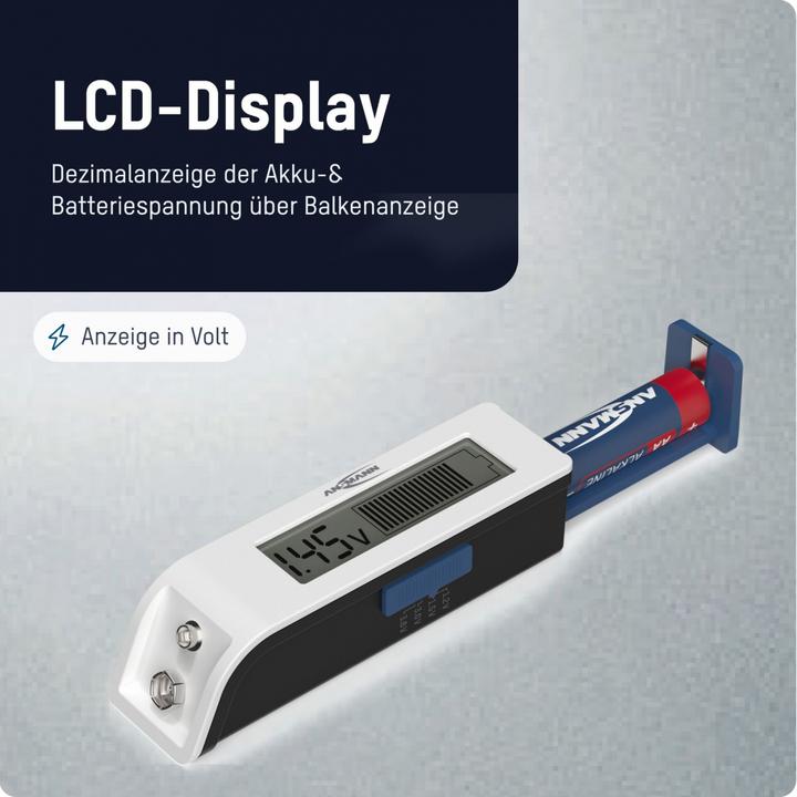 Actual product image Ansmann Universal battery tester LC display