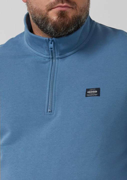 Produktbild s.Oliver Sweatshirt Sweatshirt mit Troyer-Kragen und Logo-Patch (XXL)